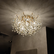 Candelabru Cristal CC9334/6FGD, 6x E14, Diametru 50cm, Auriu