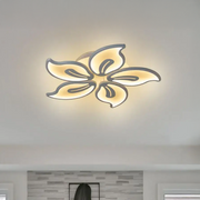 Lustra LED cu telecomanda JASMINE 66W, 5 Petale, lumina Rece/Calda/Neutra, Dimabila, Alb