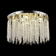 Candelabru LED Cristal LLC215/550WH Rotund, 29W, Lumina Rece/Calda/Neutra, Cristal, Auriu