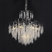 Candelabru Cristal CC9311/5CH, 5x E14, Diametru 50cm, Crom