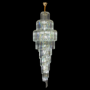 Candelabru Cristal CC8043/600H1800GD, Diametru 60cm, Inaltime 180cm, Auriu Lucios, Inaltime Reglabila, Design Elegant