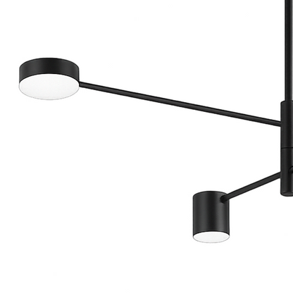 Lustra LED GALIOS 48W, 4 Elemente, lumina Rece/Calda/Neutra, Negru