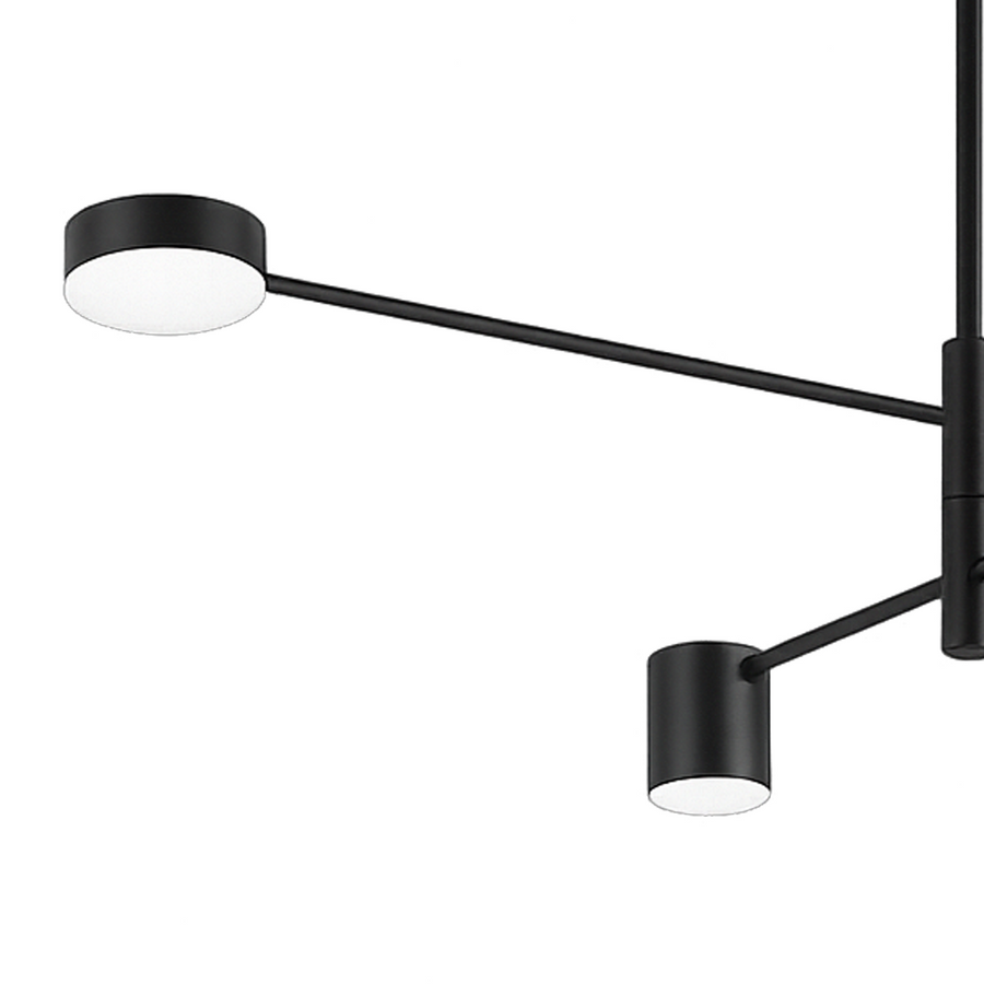 Lustra LED GALIOS 48W, 4 Elemente, lumina Rece/Calda/Neutra, Negru