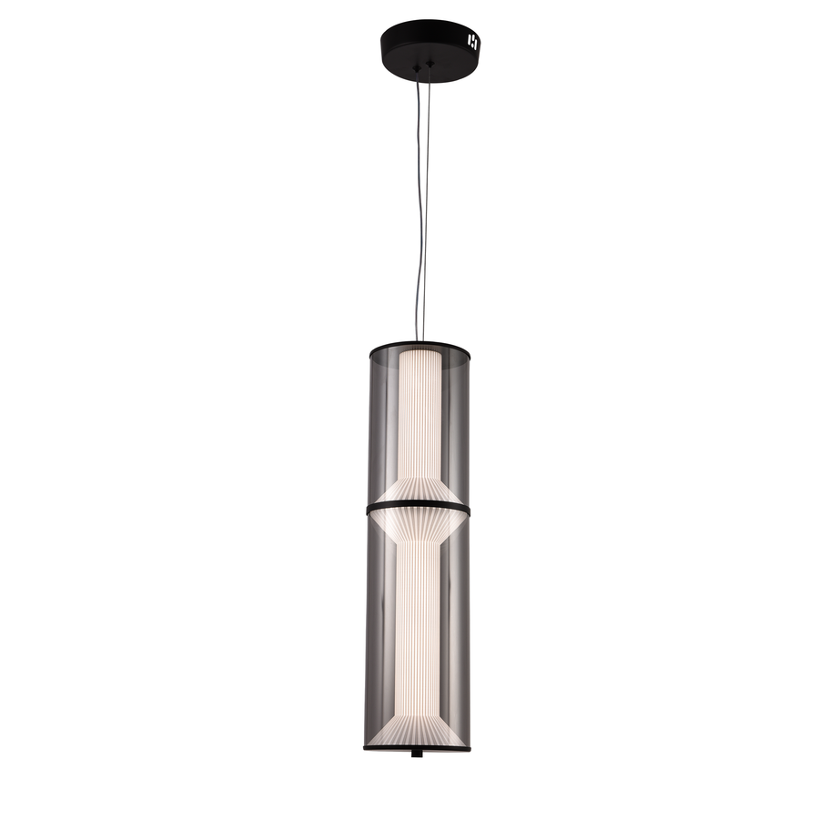 Lustra LED Suspendata cu Telecomanda 48W, LM511/2BK, Inaltime Reglabila, Lumina Calda/Rece/Neutra, Negru, Metal