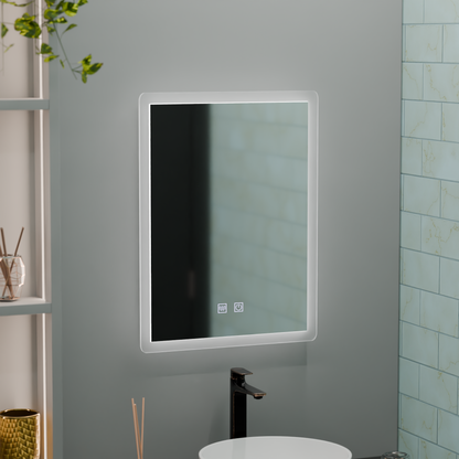 Oglinda LED Rentagulara, 60x80cm, Touch VENERA , Sistem Dezaburire,Dimabila