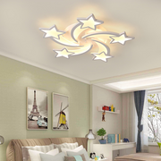 Lustra LED cu telecomanda IPOMOEA 85W, 5 Stele, lumina Rece/Calda/Neutra, Dimabila, Alb