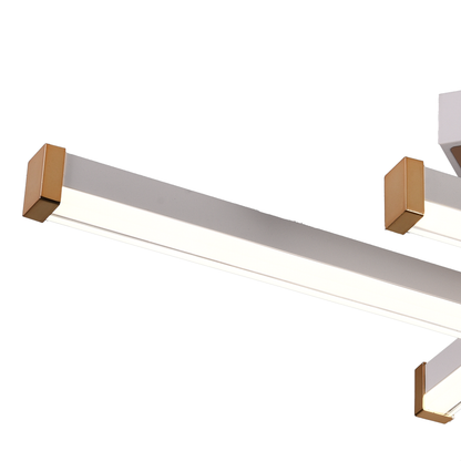 Lustra LED cu Telecomanda LT178/4WH, 54W, 4 Elemente, Lumina Rece/Clada/Neutra, Dimabila, Alb