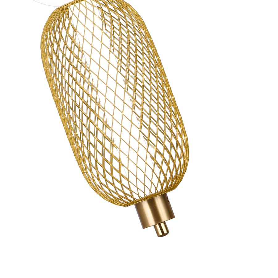 Lustra LED Suspendata LM550/2GD, 11W, Lumina 3000/4000/6000K, Auriu, Inaltime Reglabila