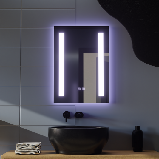 Oglinda LED Rectangulara, 50x70cm, C206S/50X70 Touch, Sistem Dezaburire, Dimabila