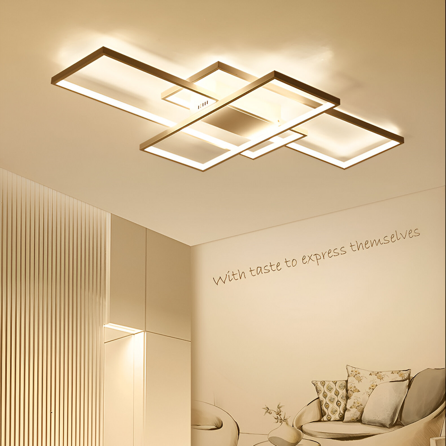 Lustra LED cu telecomanda LANDYN 78W, lumina Rece/Calda/Neutra, Dimabila, Alb