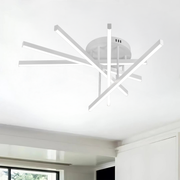 Lustra LED cu Telecomanda GIO, 68W, 5 Elemente, Lumina Rece/Clada/Neutra, Dimabila, Alb