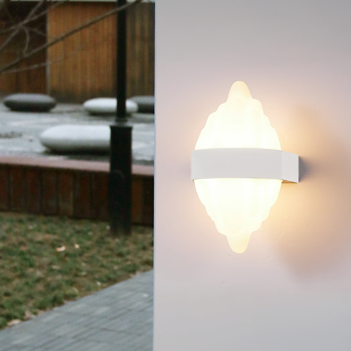 Aplica LED Exterior ICEBERG 10W Metal IP65 Alb