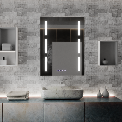 Oglinda LED Touch Erich S86/60X80 Sistem Dezaburire, Ceas si Temperatura 60x80 cm