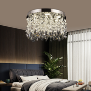 Candelabru LED Cristal LLC212/550BU Rotund, 29W, Lumina Rece/Calda/Neutra, Cristale, Crom Lucios