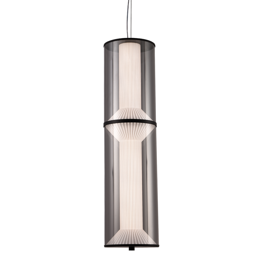 Lustra LED Suspendata cu Telecomanda 48W, LM511/2BK, Inaltime Reglabila, Lumina Calda/Rece/Neutra, Negru, Metal