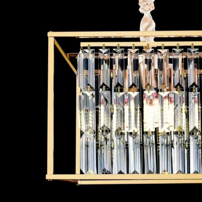 Candelabru Cristal, CC1676/650X200GD, 3xE14, Auriu Lucios, Inaltime Reglabila, Metal si Cristal