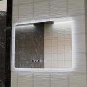 Oglinda LED Dreptunghiulara ARTAR Touch, 80X60cm, Sistem Dezaburire, Dimabila, Ceas si Temperatura, Lumina Calda Neutra Rece 3000K/4000K/6000K