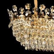 Candelabru Cristal CC6705/900X350GD 10x E14, 90cm, Auriu Lucios, Inaltime Reglabila