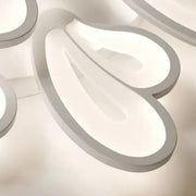 Lustra LED cu telecomanda BLOSSOM 95W, 5 Petale, lumina Rece/Calda/Neutra 3000K/4000K/6000K, Dimabila, Alb, Metal si Acril