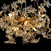 Candelabru Cristal CM325/800GD, 12xG9, Crom si Cristale , D75cm, Inaltime Reglabila