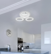 Lustra LED MARA 27W, 3 Cercuri, lumina Neutra, Alb