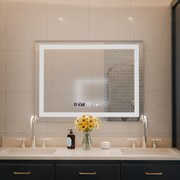 Oglinda LED Rectangulara, 80x60cm, Verite MotionGlow Marcello, Sistem Dezaburire, Ceas & Termometru, Dimabila