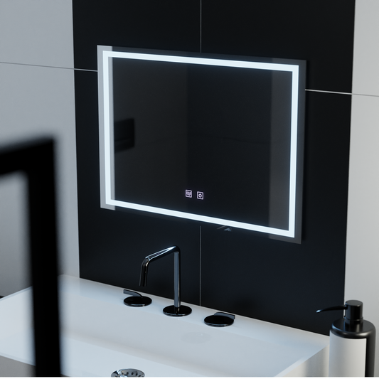 Oglinda LED Rectangulara, 70x50cm, RADIANTE Touch , Sistem Dezaburire, Dimabila