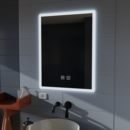 Oglinda LED Rentagulara, 45x60cm, Touch VENERA , Sistem Dezaburire,Dimabila