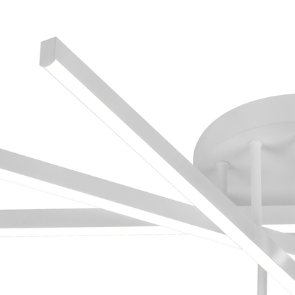 Lustra LED cu Telecomanda GIO, 68W, 5 Elemente, Lumina Rece/Clada/Neutra, Dimabila, Alb