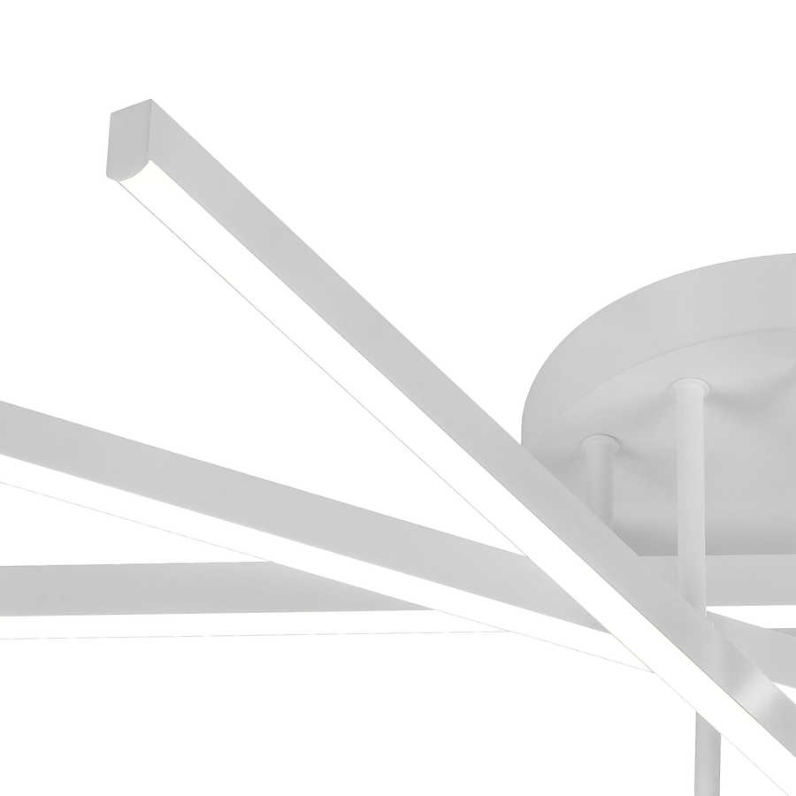 Lustra LED cu Telecomanda GIO, 68W, 5 Elemente, Lumina Rece/Clada/Neutra, Dimabila, Alb