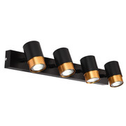 Proiector LED cu 4xGU10 Proiectoare, Auriu, Metal și Acril