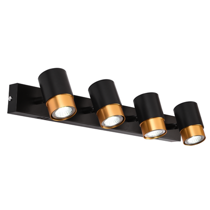 Proiector LED cu 4xGU10 Proiectoare, Auriu, Metal și Acril