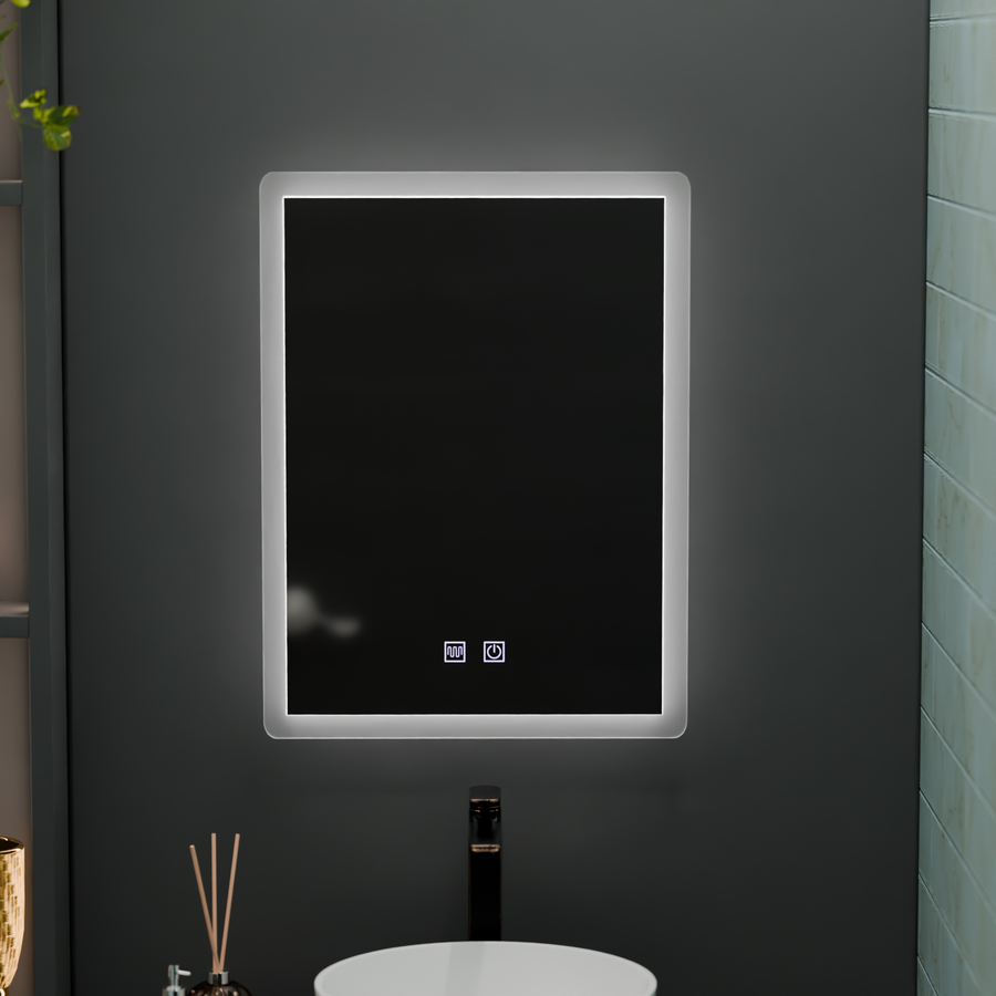 Oglinda LED Rentagulara, 60x80cm, Touch VENERA , Sistem Dezaburire,Dimabila