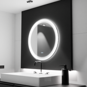 Oglinda LED Rotunda, 60cm, Corona Touch, Sistem Dezaburire, Dimabila