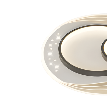 Lustra LED cu telecomanda SERPENTA 51W, Rotunda, lumina Rece/Calda/Neutra, Dimabila, Negru