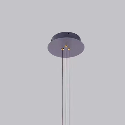 Lustra LED suspendata cu Telecomanda RIMINI 86W, 5 Elemente, lumina Rece/Calda/Neutra, Dimabila, Auriu