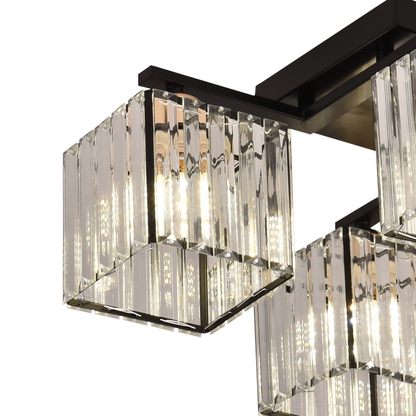 Lustra Georgiana, LC111/4BK, 4x E27, Negru, Metal