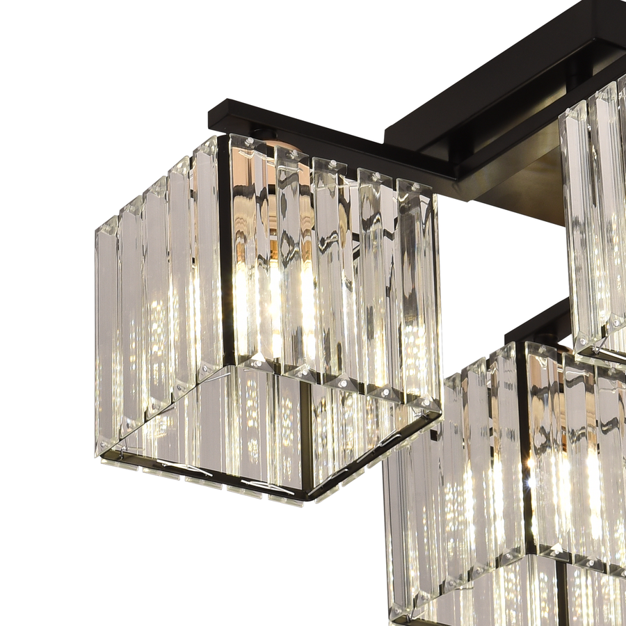 Lustra Georgiana, LC111/4BK, 4x E27, Negru, Metal