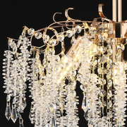 Candelabru Cristal STROZZI Eleganza 5xE14, Diametru 50cm, Auriu