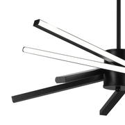 Lustra LED cu Telecomanda LT176/5BK, 69W, 5 Elemente, Lumina Rece/Clada/Neutra, Dimabila, Negru, Inaltime Reglabila