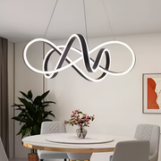 Lustra LED suspendata cu telecomanda INFINITY HALO 69W, lumina Rece/Calda/Neutra, Dimabila, Negru, Inaltime Reglabila