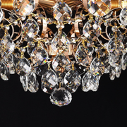 Candelabru Cristal CC9259/5FGD, 5x E14, Diametru 40cm, Auriu Lucios