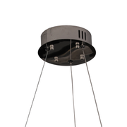 Candelabru Cristal LED 15W, STRATUS Magno , Diametru 50cm, Crom Lucios, Lumina Calda Neutra Rece 3000K/4000K/6000K Inaltime Reglabila, Metal si Cristal