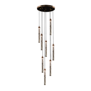 Candelabru Cristal LED 21W, Lumina Calda/Neutra/Rece, Diametru 35cm Auriu CM510/H150XW35