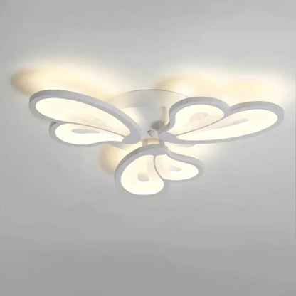 Lustra LED cu telecomanda BLOSSOM 43W, 3 Petale, lumina Rece/Calda/Neutra, Dimabila, Alb