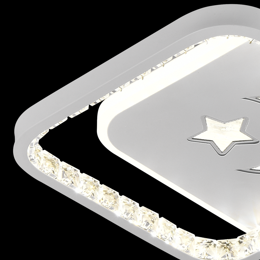Lustra LED PERU 38W, 2 Patrate, lumina Rece/Calda/Neutra, Alb