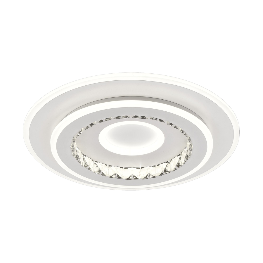 Lustra LED DOLIANA 70W, Diametru 50cm, lumina Rece/Calda/Neutra, Alb