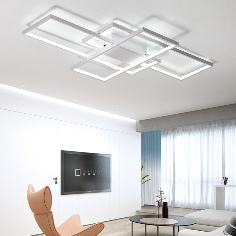 Lustra LED cu telecomanda LANDYN 78W, lumina Rece/Calda/Neutra, Dimabila, Alb
