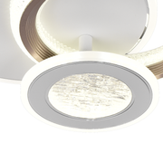 Lustra LED NYXORA 44W, 3 Cercuri, lumina Rece/Calda/Neutra, Alb