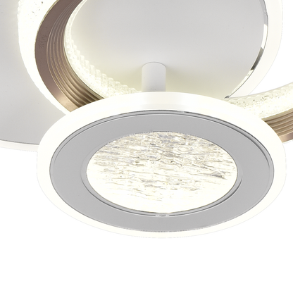 Lustra LED NYXORA 44W, 3 Cercuri, lumina Rece/Calda/Neutra, Alb
